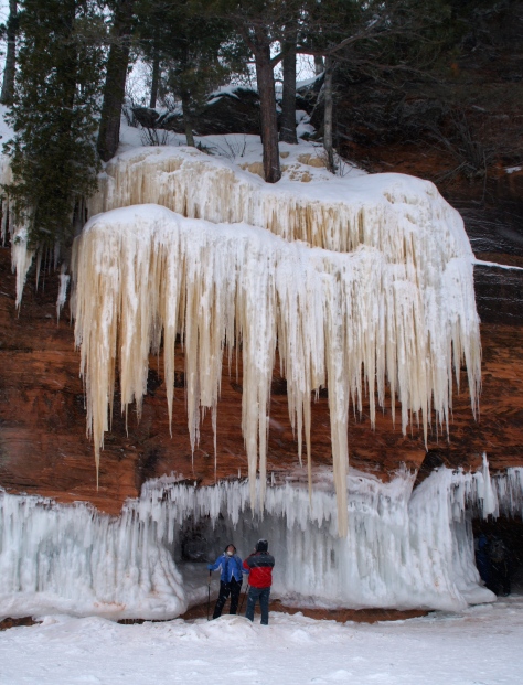 Sea caves in winter.  Apostle Islands National Lakeshore